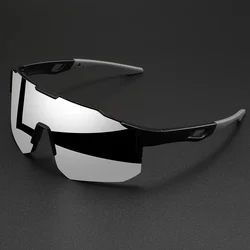 Vibrant Wraparound Sports Sunglasses - UV400 Protection, Unisex Comfort Fit for Outdoor Activities (Silver)