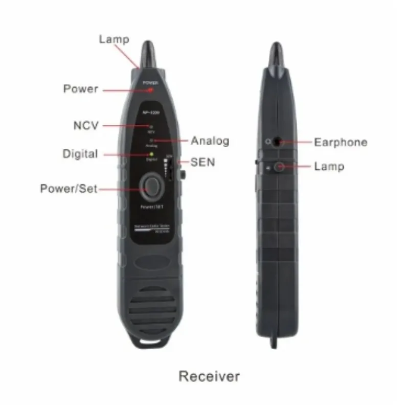NOYAFA NF-8209 Cable Tracker Lan Display Measure Tester Network Tools LCD Display Measure Length Wiremap Tester 3