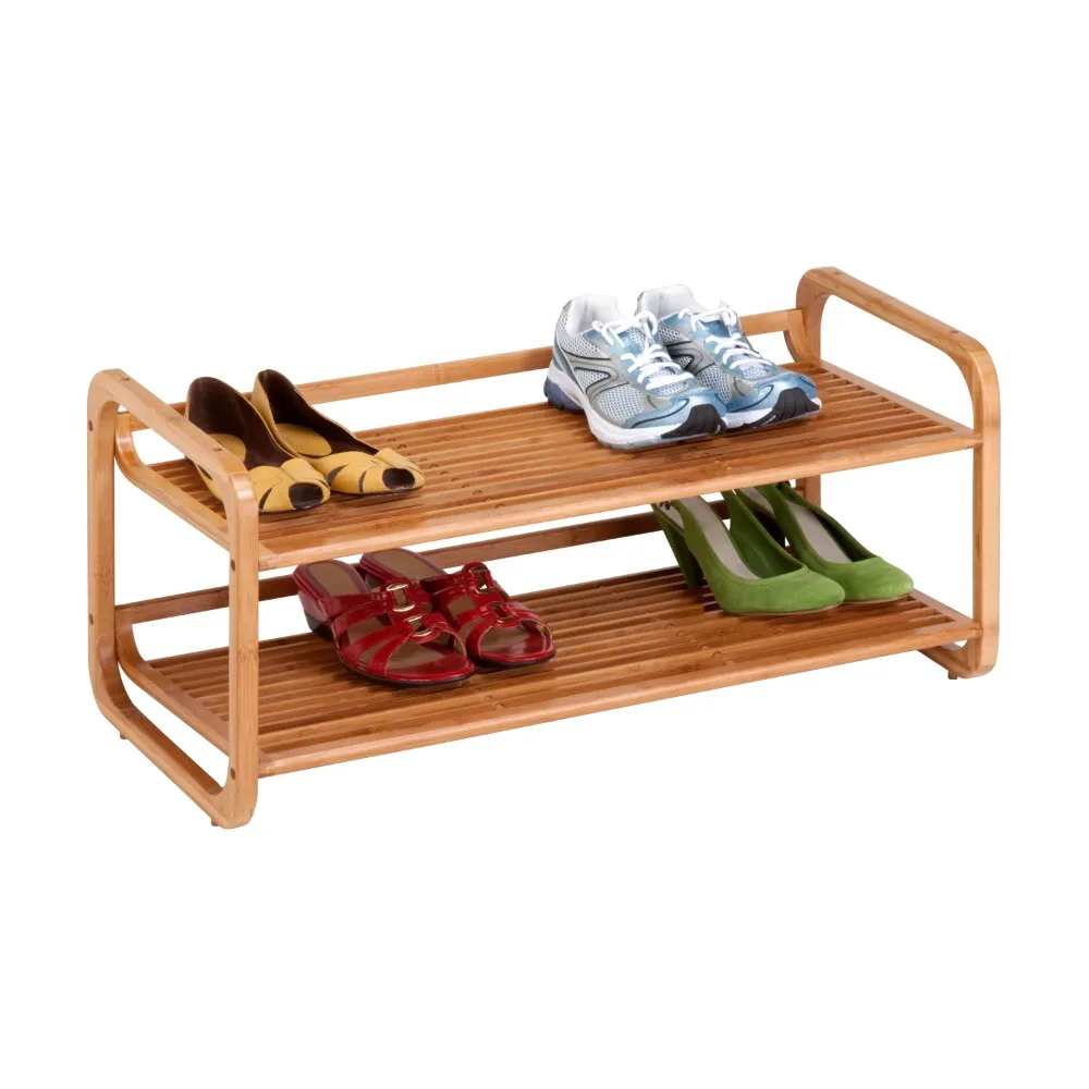 

2 Tier Bamboo Shoe Rack,Shoes Organizer,Shoe-shelf,Shoerack,Shoe Organizer and Storage