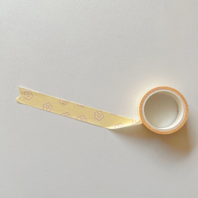 1Pcs Pink Grid Cherry Flower Washi Tape Decorative Adhesive Tape Color Masking Tape For Sticker Scrapbooking DIY Stationery Tape 1Pc A