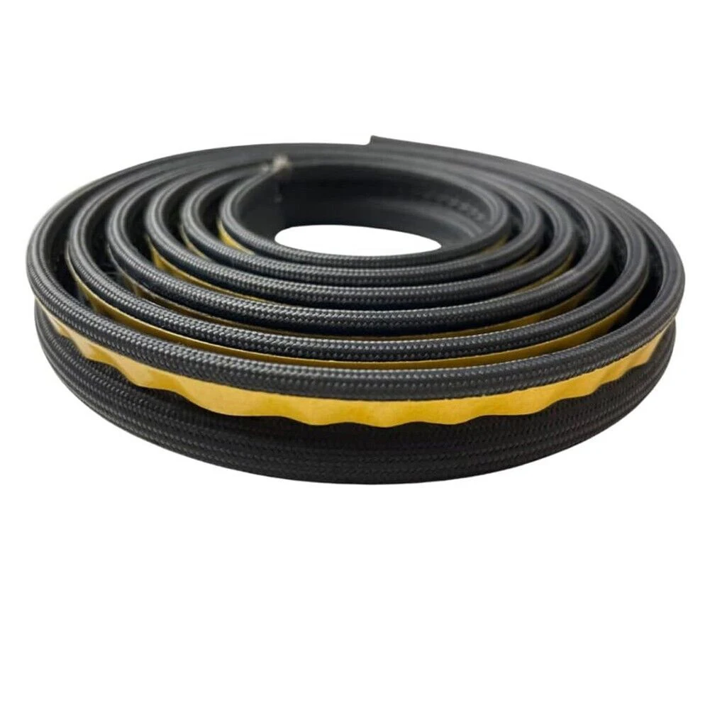 2m Long 10mm Universal Flat Home Stove Fiberglass Seal Fire Rope With Adhesive Door Seal Fireproof Sealing Rope
