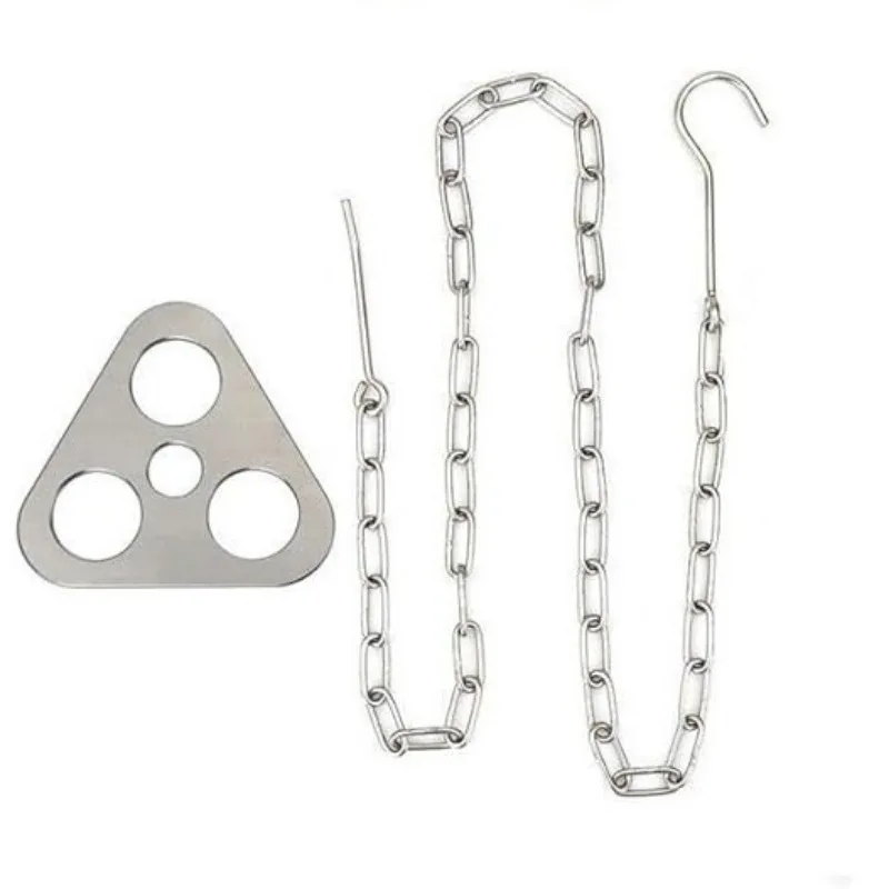 1pc Detachable Outdoor Barbecue Tripod Hanging Adjustable Hanging Stainless Steel Detachable Campfire Cooking Accessories Set