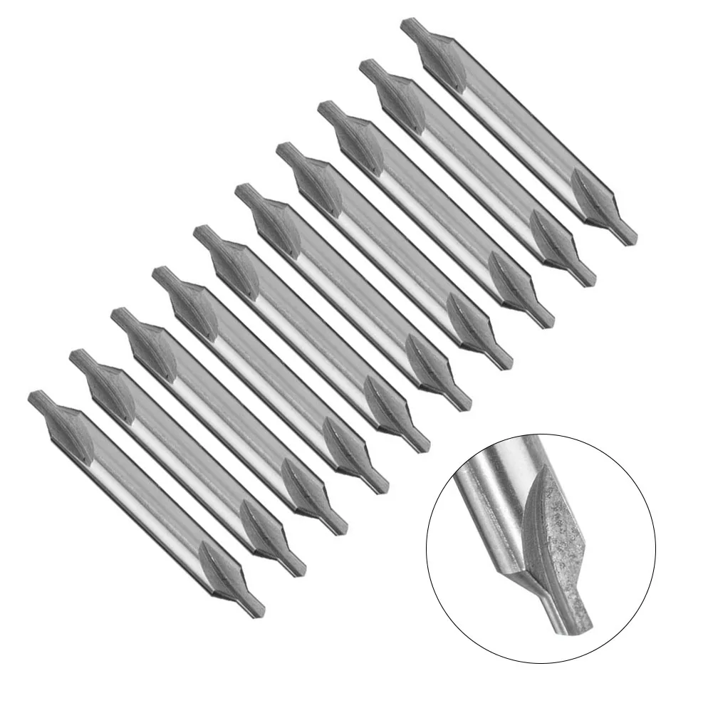 

10pcs Center Drill Bits Set 60 Degree High Speed Steel Countersinks Tools 2.5mm Center Combined Drill Bits For Metalworking