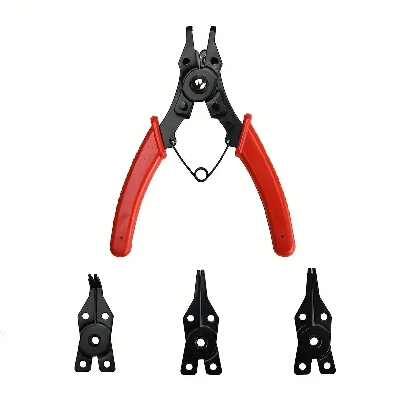 Multi functional card spring pliers four in one, with retaining hole