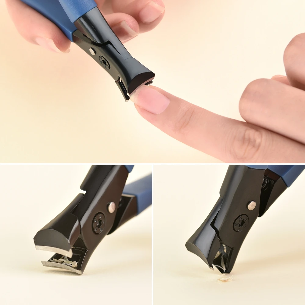 1pc Anti-Splashing Nail Clipper with Collector Nail Trimmer Cutter Thick Durable Plier Manicure Pedicure Tool for Tips