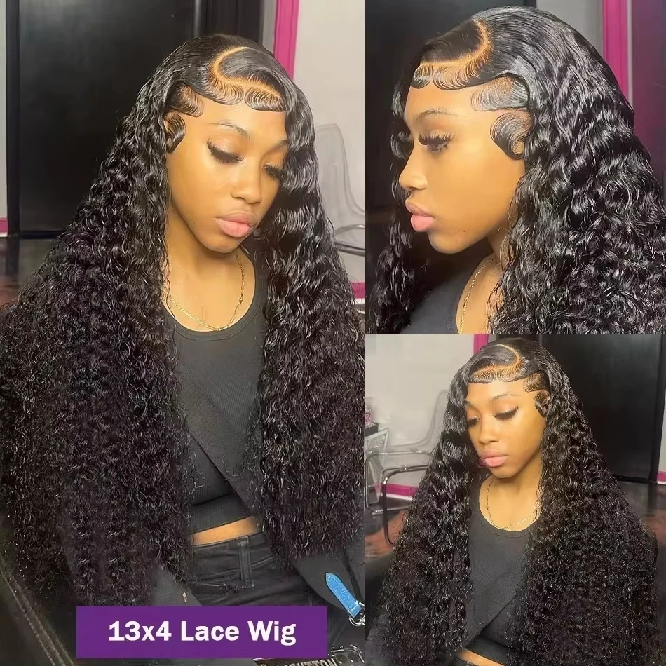 360 Water Wave Human Hair Wigs 38 40 Inch 13X6 Hd Full Lace Frontal Wig 13X4 Curly Lace Front Human Hair 5X5 Hd Closure Wig human hair wigs