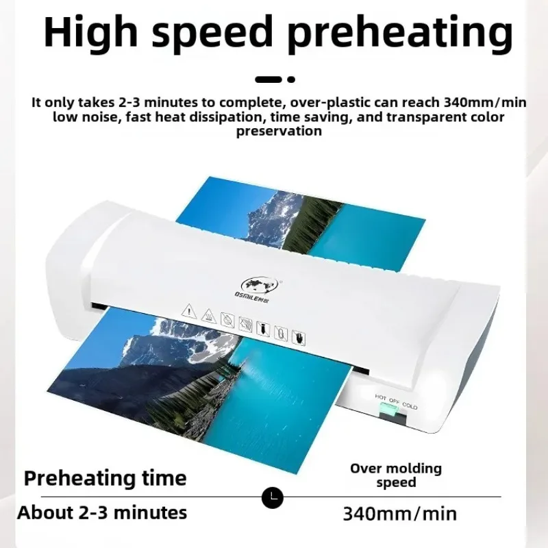 Home Office SL200A4 Laminator Thermoplastic Cold Mounting Dual-use Quick Preheating Constant Temperature Anti-Bubble Photo and D 1