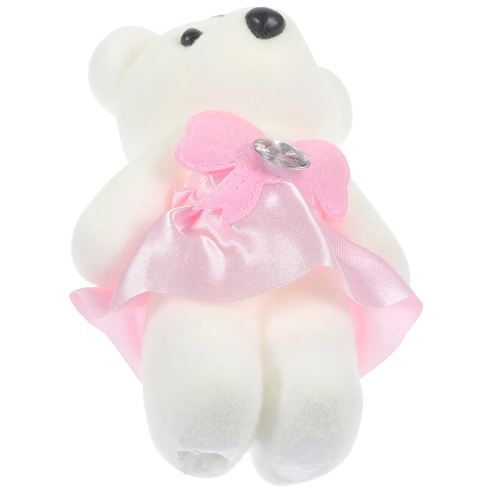 

10 Pcs Bear Ornament Wedding Car Plush Bears Toy Small Stuffed Animal Ice Cream