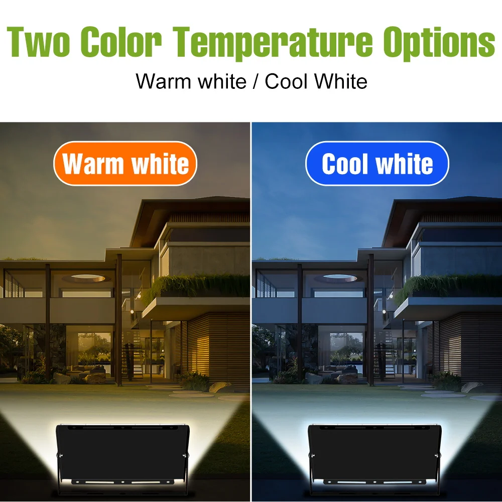 200W LED 반사판 스포트라이트 외부 가로등 방수 야외 투광등 정원용 25W 50W 100W AC220-240V 3000K/6000K