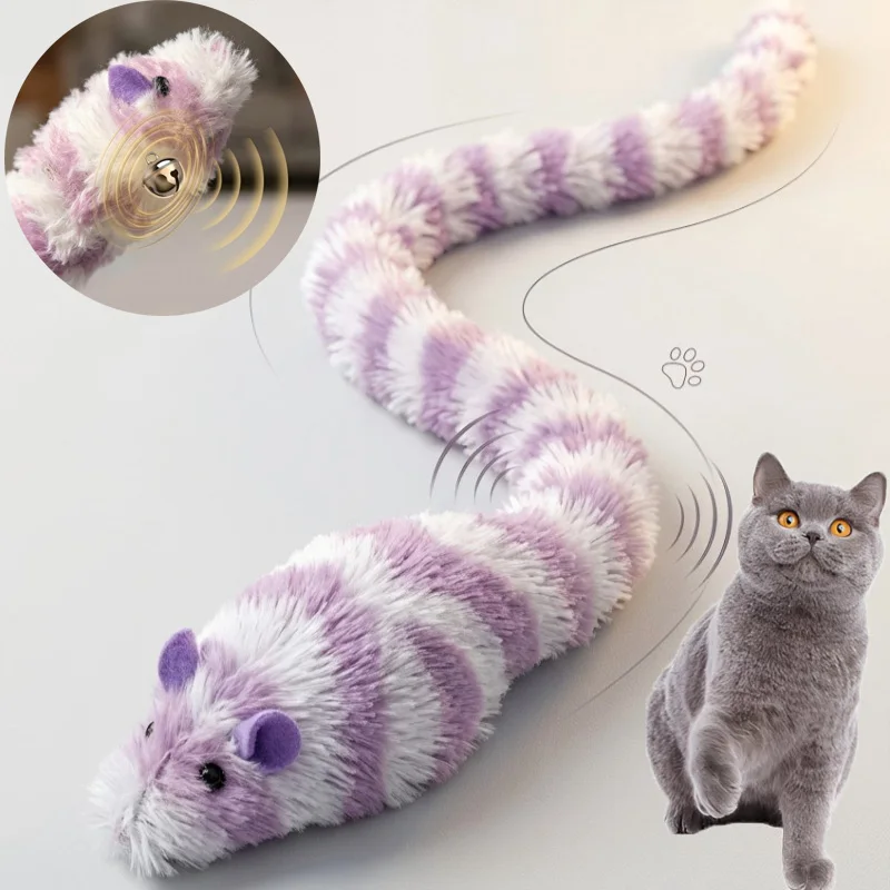 Deluxe Interactive Plush Mouse Cat Toy - Bite Resistant & Squeaky Self-Entertainment Plaything