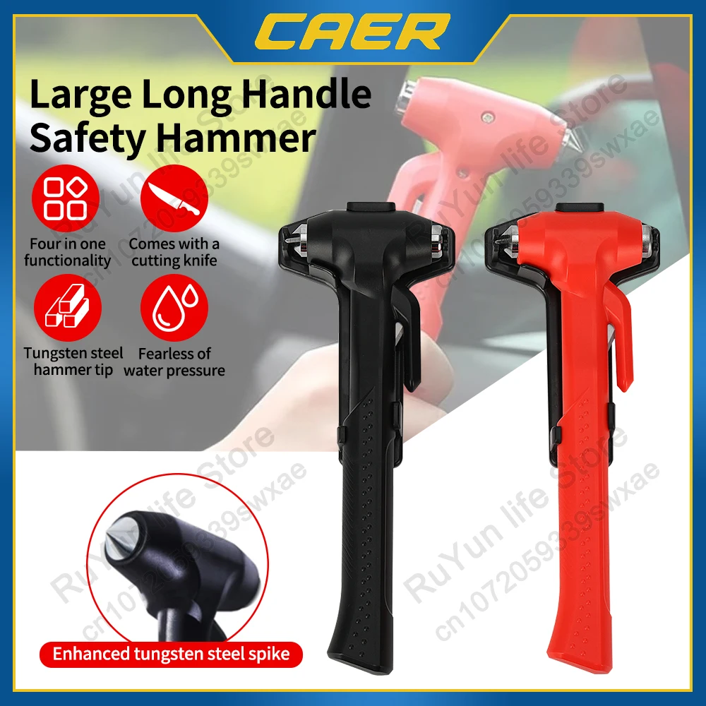 Car Safety Hammer Emergency Car Safety Hammer Glass Window Breaker Cutting Seat Belt Auto Self-help Escape Portable Survival Tools Accessories