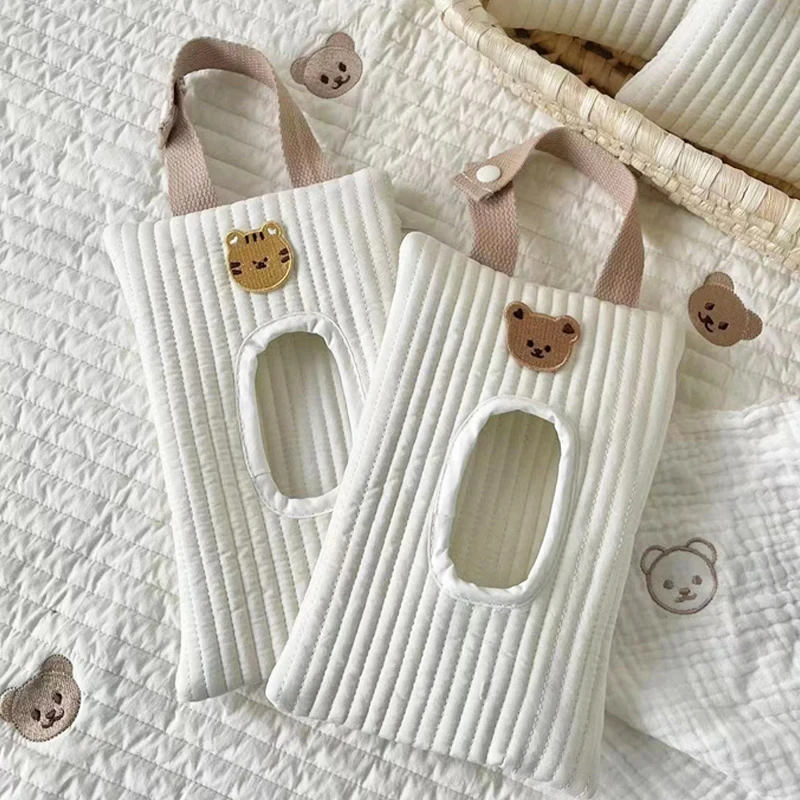 Portable Wet Wipes Case Pram Bag Extraction Flip Tissue Boxes Baby Stroller Accessories Towel Cover Newborn Hanging Bag For Cart 5