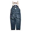 2023 Men Clothing Chic  Denim Overalls Men's Work Cargo Pants Old School Easy Worker Multi-Pocket Bib Jumpsuit Denim Pants 6