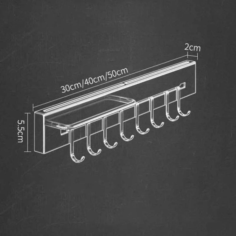 Stainless Steel Cleanup Hanging Spoon Holder Wall Kitchen Storage Supplies Knife Stand Hook Organizer Kitchen Novel Accessories 6