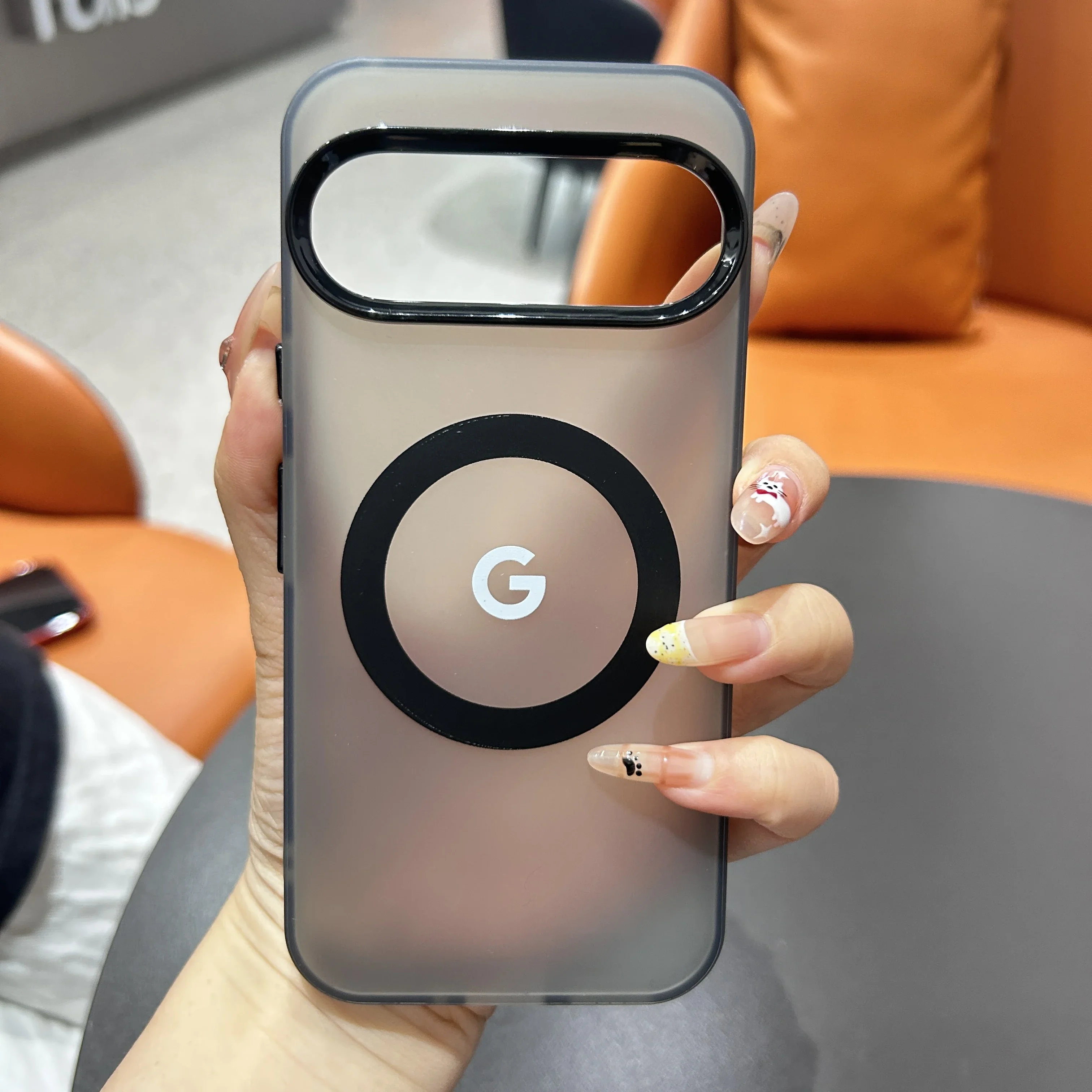 Candy Color Matte Shockproof Phone Case with Magnetic Frosted Finish