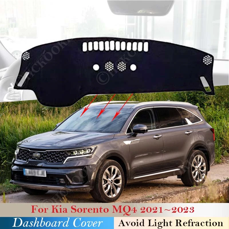 Armaturenbrett Abdeckung Bord Matte Teppich Dashmat für Kia Sorento MQ4  2021 ~ 2023 2022 Sonnenschirm Pad Anti-schmutzig Anti-sonne Kissen Auto  Aufkleber - AliExpress