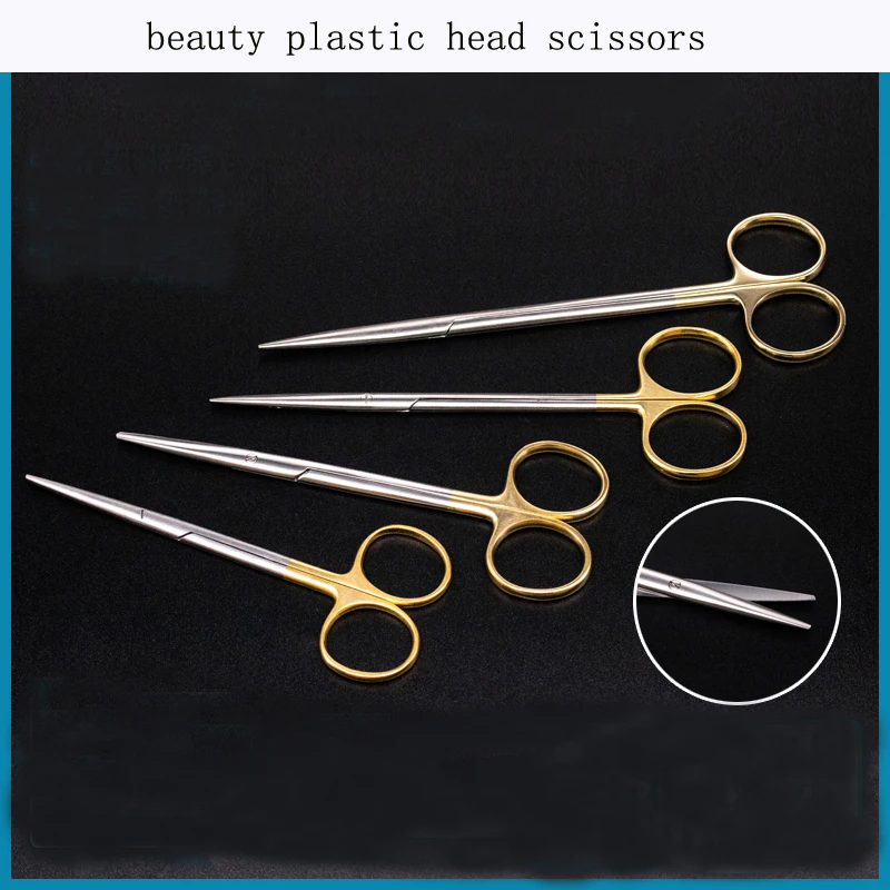 

Nasal department blunt cut braided scissors round nose tools cosmetic plastic equipment double eyelid nose scissors