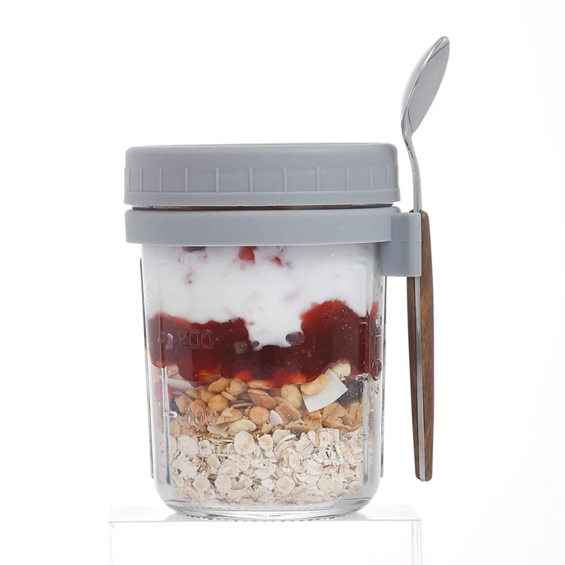 Bocaux En Verres Pour Le Petit-déjeuner (330 Ml) - Bocaux à Avoine Pour