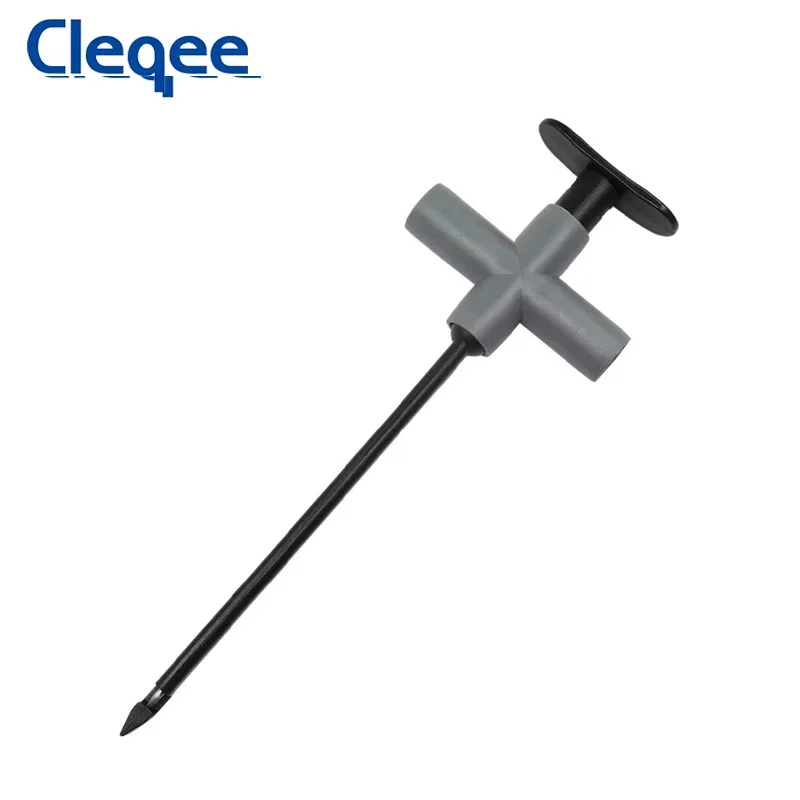 Cleqee 절연 테스트 후크 클립, 비파괴 펑크 프로브, 내장 스프링, 4mm 바나나 플러그와 호환, P5010
