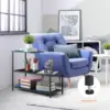 Melos coffee table, metal frame three-layer narrow edge table, sofa bedside table, with decorative ladder frame 5