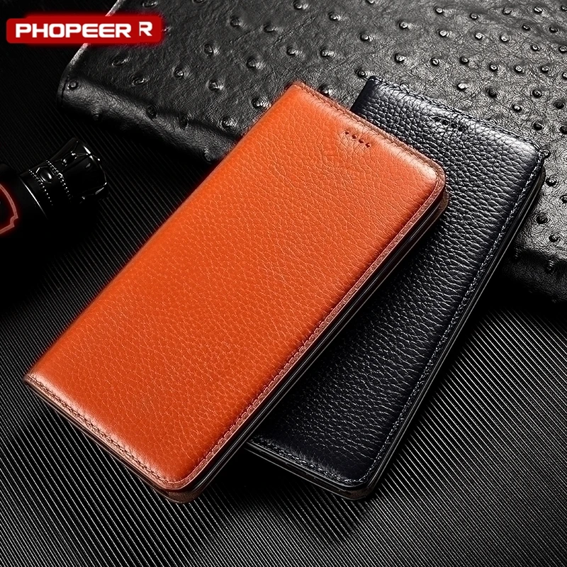 Premium Genuine Leather Flip Wallet Phone Cover