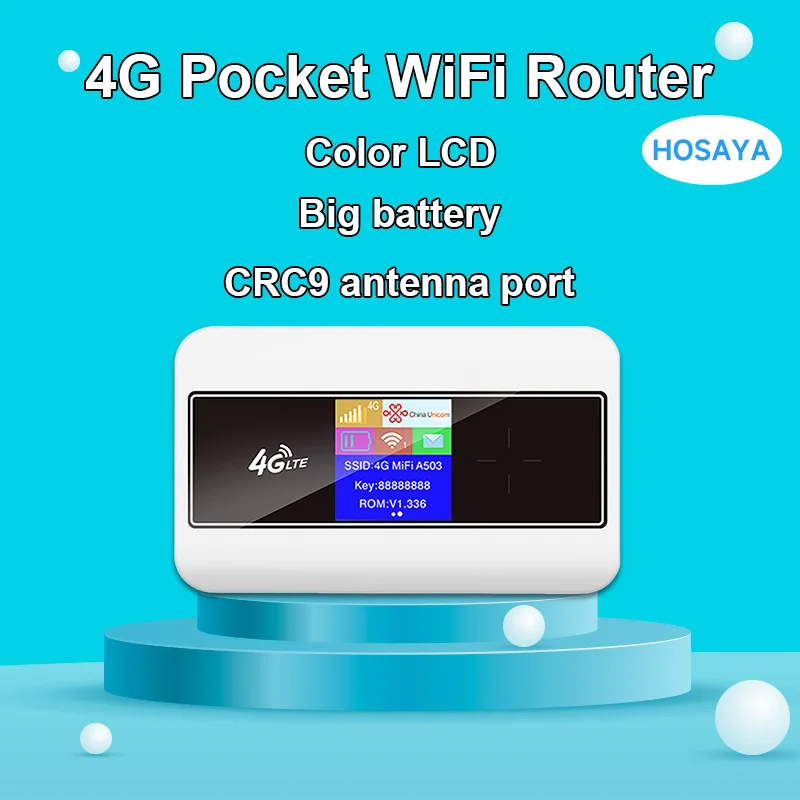 Roteador Wifi Portátil com Display Lcd Colorido 4g Cartão Sim Modem Lte Pocket Mobile Hotspot 10 Usuários Wi-fi Bateria Embutida