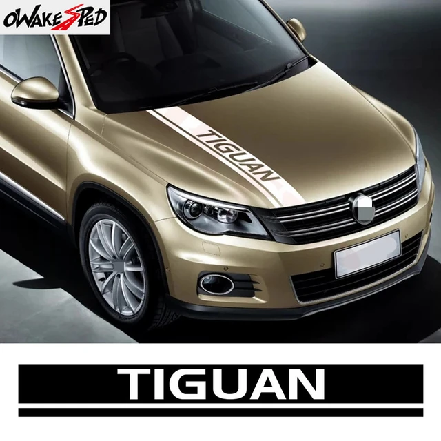 Carbon Fiber Sticker For Volkswagen Tiguan Car Hood Bonnet Sport