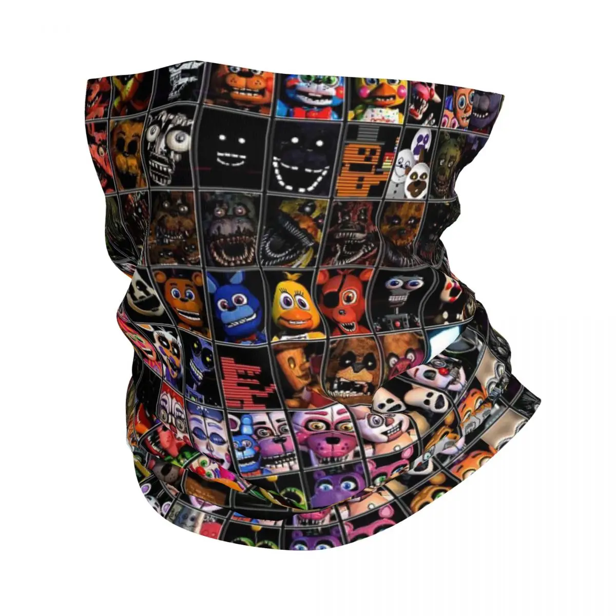 Plaid Fnaf Security Breaker Bandana Neck Cover Stampato Passamontagna Maschera Sciarpa Multifunzionale Ciclismo Escursionismo Adulto Traspirante