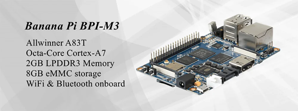 Banana Pi BPI-M3 Single Board Computer Allwinner A83T Octa-core Processor Mother