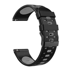 Premium 22mm Nylon Watchband Wristband Bracelet - 22mm Universal (Silicone black gray)