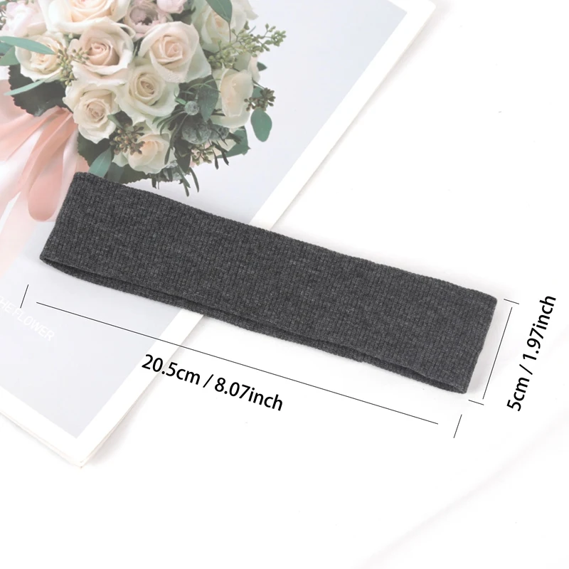 Men Women Solid Hair Bands Yoga Headband Black White Simple Running Absorb Sweat Elastic Makeup Hair Bands Hair Accessories