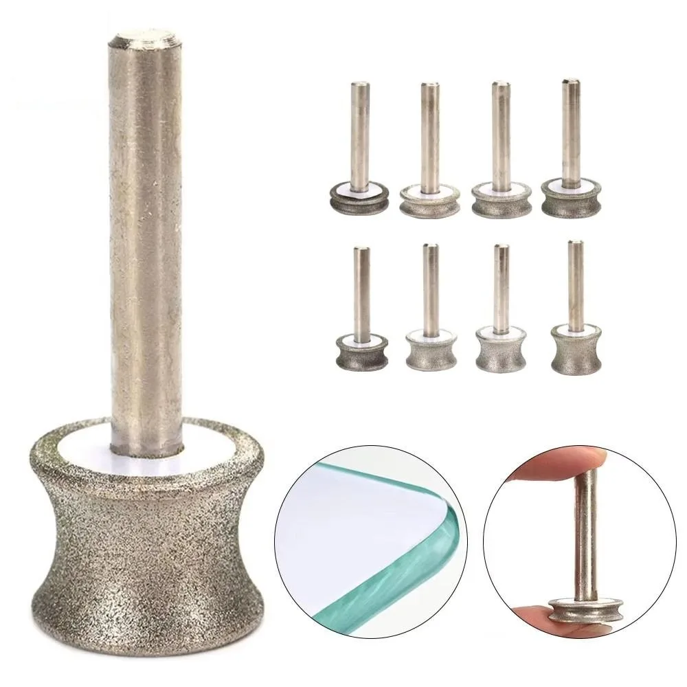 Diamond Concave Grinding Wheel Glass Drill Bits 6mm Shank