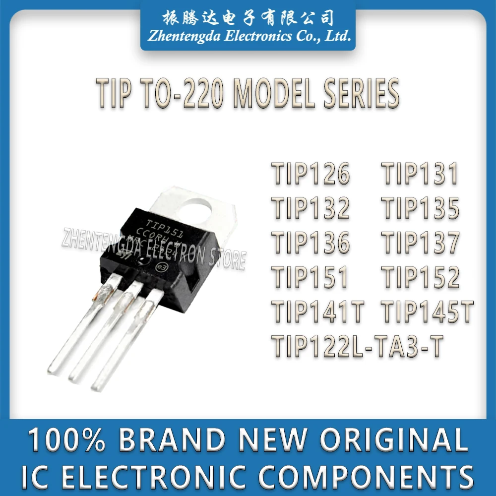 

TIP126 TIP131 TIP132 TIP135 TIP136 TIP137 TIP151 TIP152 TIP141T TIP145T TIP122L-TA3-T TIP141 TIP145 TIP122L TIP122 IC Chip