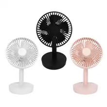  3 Speed USB Desktop Oscillating Fan 5 Blade Gentle Wind Small Personal Desk Fan with Automatic Moving Head Air Cooler Fans 