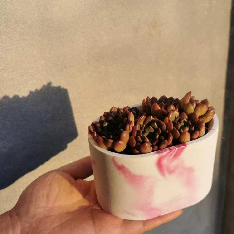 Flower Pot Mold Silicone Succulent Flowerpot Plant Vintage Mould Concrete Cement NEW