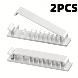 Dual Pack Self - Adhesive 10 - Slot Cable Management Clips (2pcs - white)