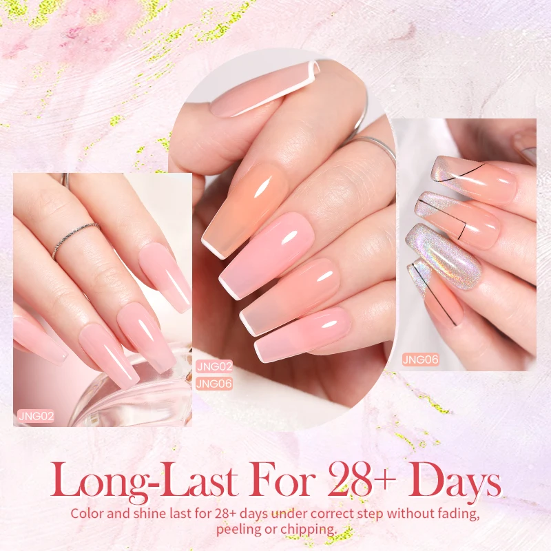 BORN PRETTY PRO 15ml Jelly Nude Gel Nail Polish High Quality Translucent Milky White Nail Gel Varnish Soak Off UV Gel Polish 4