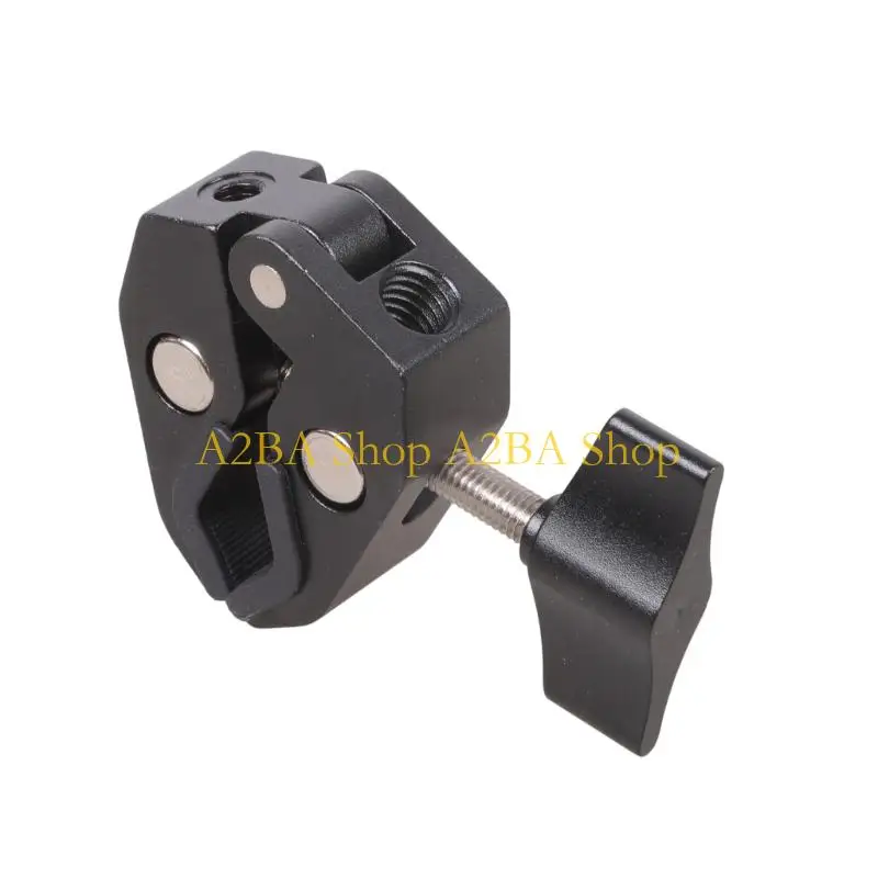 DSLR 카메라 모니터 용 1/4 인치 3/8 인치 나사 구멍이있는 A2BA 금속 슈퍼 클램프 암 클램프 LED 라이트 마이크 액세서리