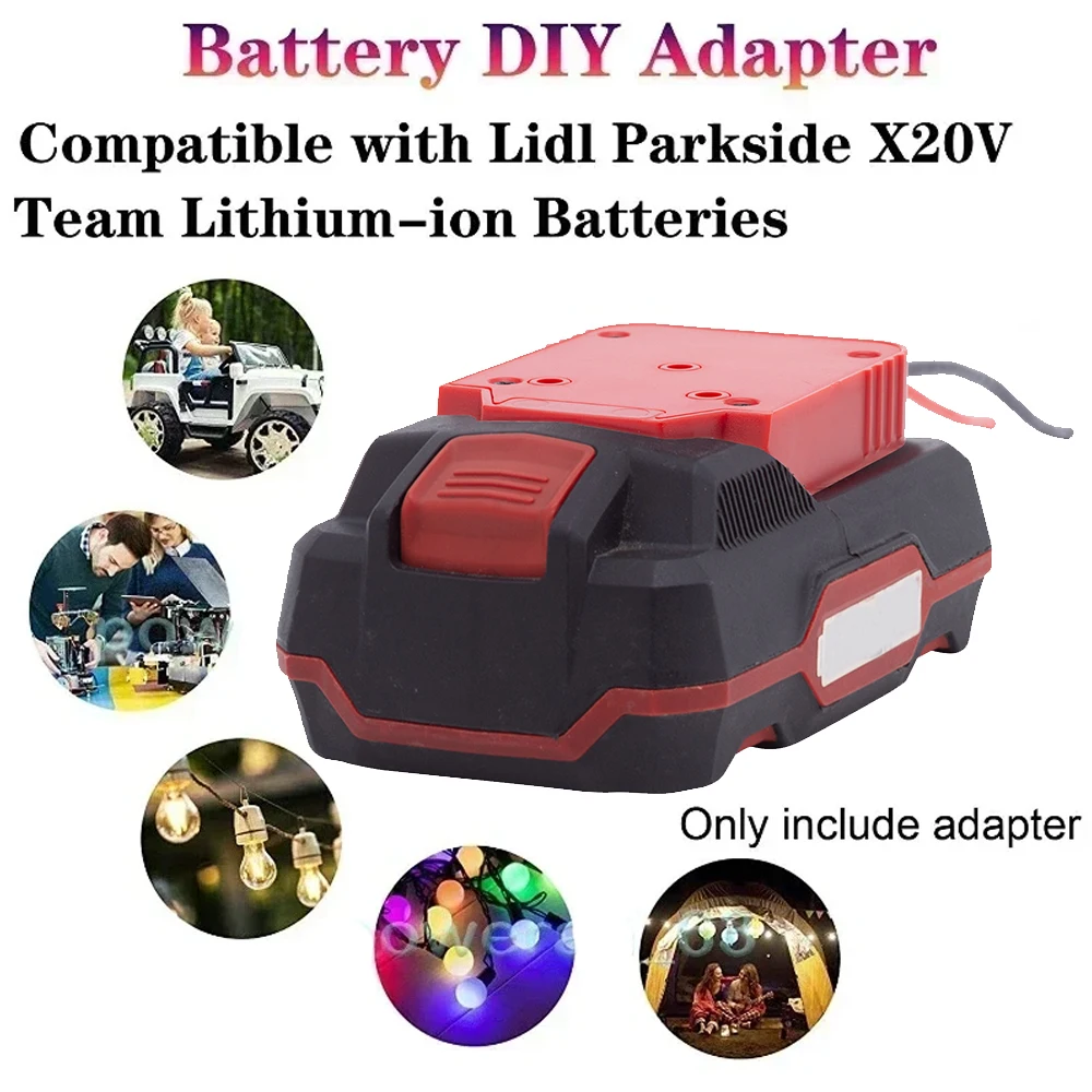 Adattatore Con Fusibile Per Batteria 20V, Cavo Rame Siliconico 14 AWG, Terminale Facile, Protezione Da Sovracorrente