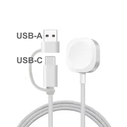 USB Type C Magnetic Wireless Charger - Portable Fast Charging Station (2 in 1 Port)