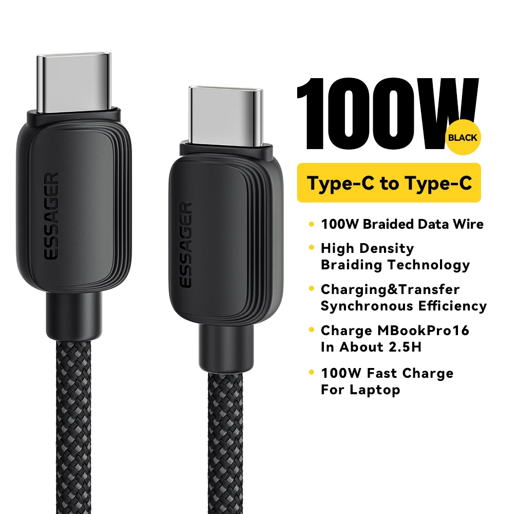 ตัวเลือกสินค้า สายชาร์จ USB-C 100W ชาร์จเร็ว 3M สำหรับ MacBook Pro และอุปกรณ์อื่นๆ