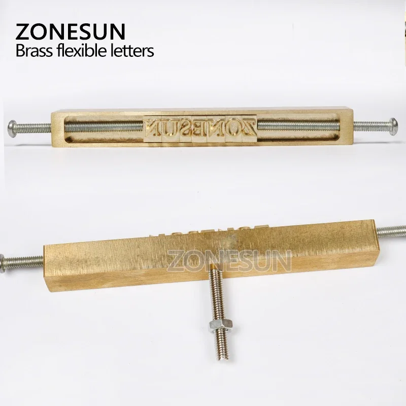 ZONESUN Brass letter,CNC engraving mold,hot foil stamp,number,alphabet mold,symbol customized font,DIY leather embossing die cut