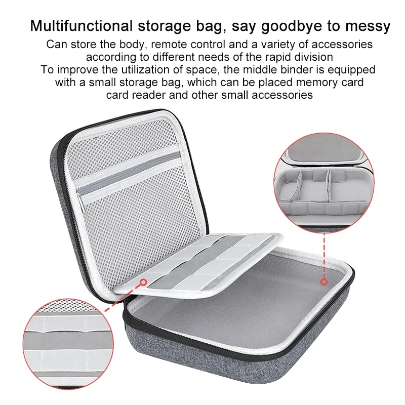 RCSTQ Drone Storage Box for DJI Mini 3 Pro Shoulder Bag Carrying Case RC Remote Controller Protective for Mini 3 Pro Accessories