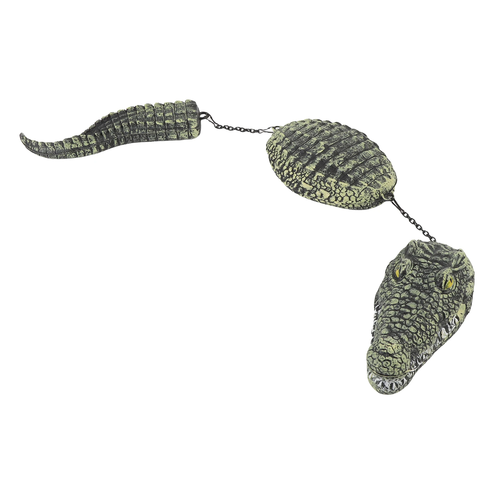 Description Picture 4 of itemPlastic Artificial Alligator Decoy 3 Segment Simulated Floating Crocodile Sculpture for Garden Pool Pond Decoration
