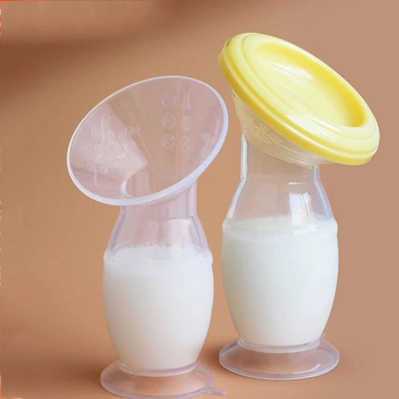 portable silicone postpartum manual breast suction pump breast milk collector for breastfeeding mother baby feeding bottles 1PCS room pump breast collector self-correcting breast milk silicone pump baby feeding manual breast pump