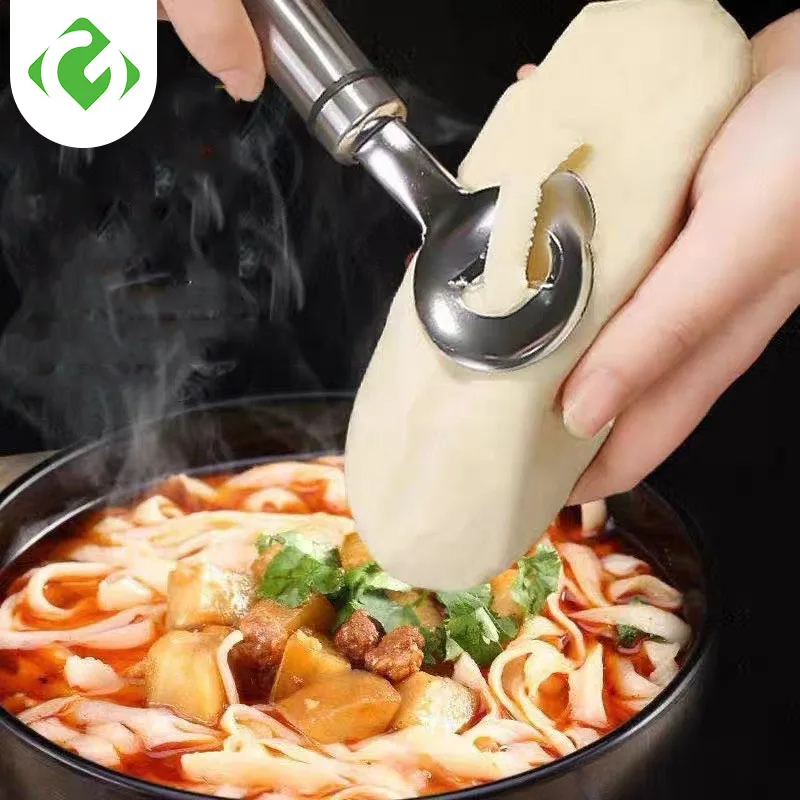 Noodle Maker Household Stainless Steel Noodles Dough Cutter Manual Wide Mouth Sliced Noodle Knife Cooking Pasta Tools Gadget