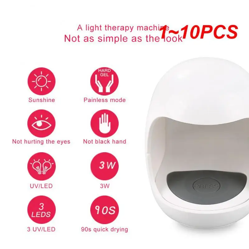 1 ~ 10Pcs Lampada A Led Uv Mini Lampada Per Unghie Con Connettore Usb 3W Smalto Per Unghie Smalto Per Unghie Lampada A Dito Singolo Strumenti Per Mani