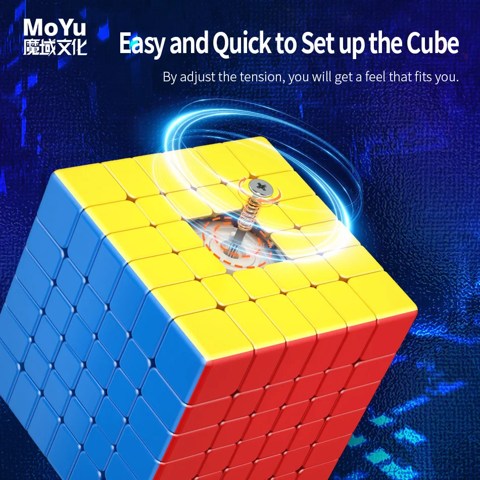 [ECube] MOYU MeiLong 6 V2 6X6 자기 매직 스피드 큐브 스티커가 없는 전문 Fidget 장난감 MoYu MeiLong 6 Cubo Magico