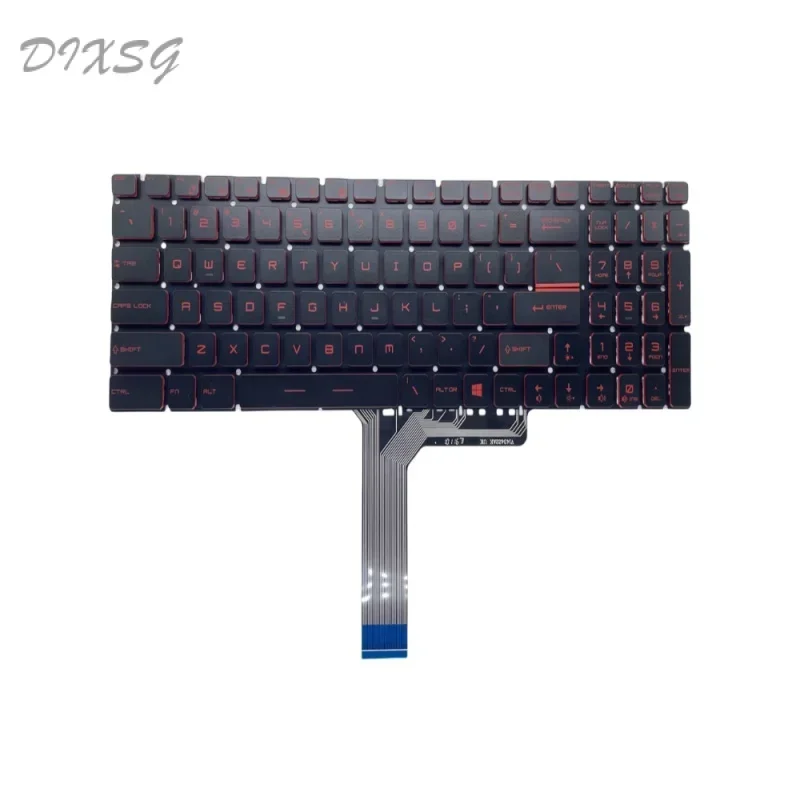 Фото Сменная клавиатура для MSI GT62, GE62, GS60, GL60, GP62, GT72, GE72, GS63, GL62, GP72 серии, клавиатура с подсветкой, американская раскладка-красный №3