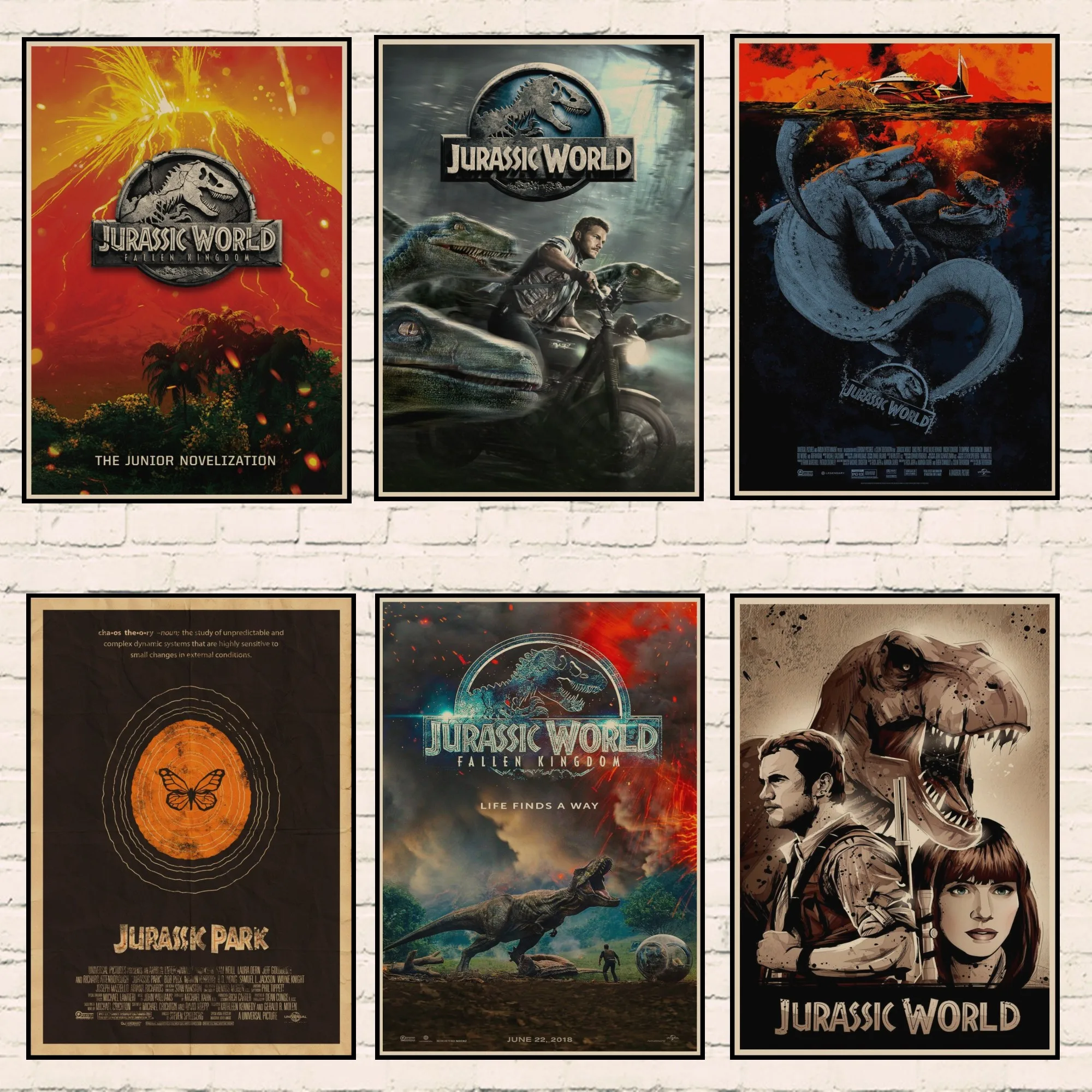 Jurassic World & Jurassic Park Movie Posters